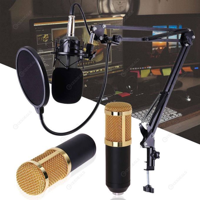 marque generique - Studio D'enregistrement Microphone À Condensateur Kit  Ordinateur Cardioïde Mic avec Trépied Stand USB Câble - Micros studio - Rue  du Commerce