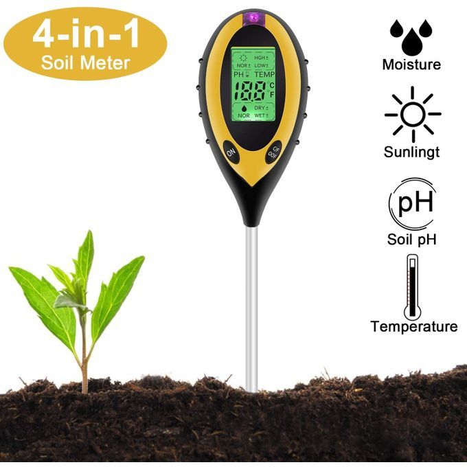 Test Testeur PH Mètre Sol 4 En 1, Mesure De La Température, De L'humidité,  De La Luminosité Hygromètre Pour Jardin Ferme Pelouse Plantes Ph-Metre -  Prix pas cher