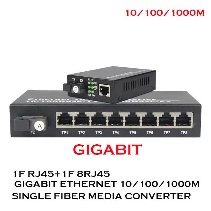 Convertisseur de média 8 sfp 2 rj45 commutateur à fibre optique gigabit  pour caméra ip commutateur à Fiber optique UTP - AliExpress