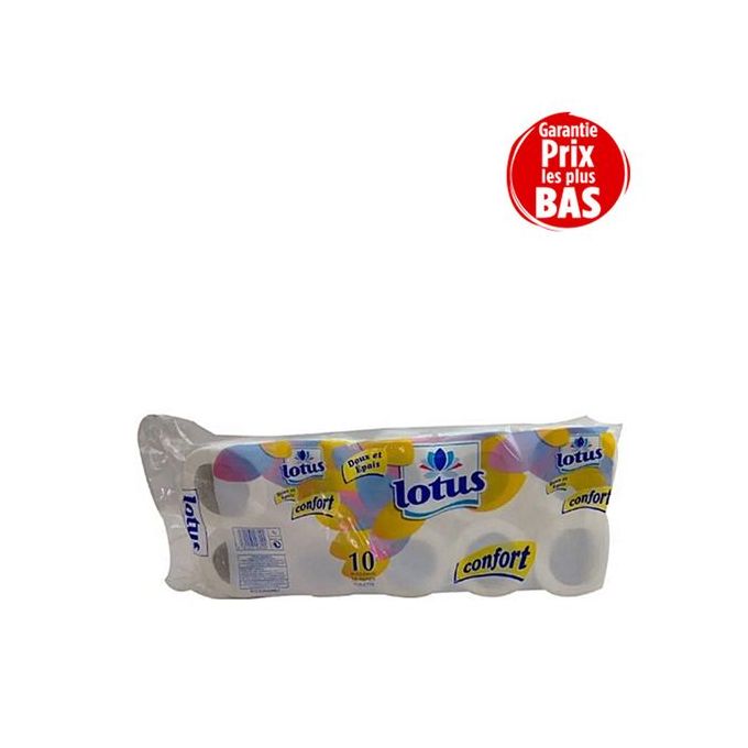 Lotus Rouleau Papier Hygiénique Confort X 10 - Prix pas cher