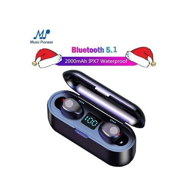Ecouteurs Bluetooth sans fil TWS F9 - incl. micro, Touch control, étui de  charge avec affichage LED - Acheter sur PhoneLook