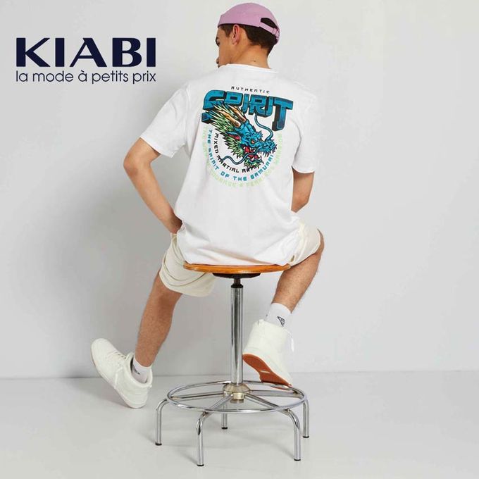 T-shirt cabeça de dragão - CINZA - Kiabi - 10.00€