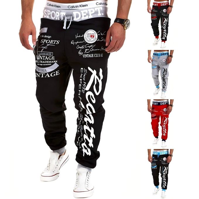 Yaxinduobao Pantalon De Jogging Années 80 Homme - Pantalon Sport Décontracté Imprimé Floral