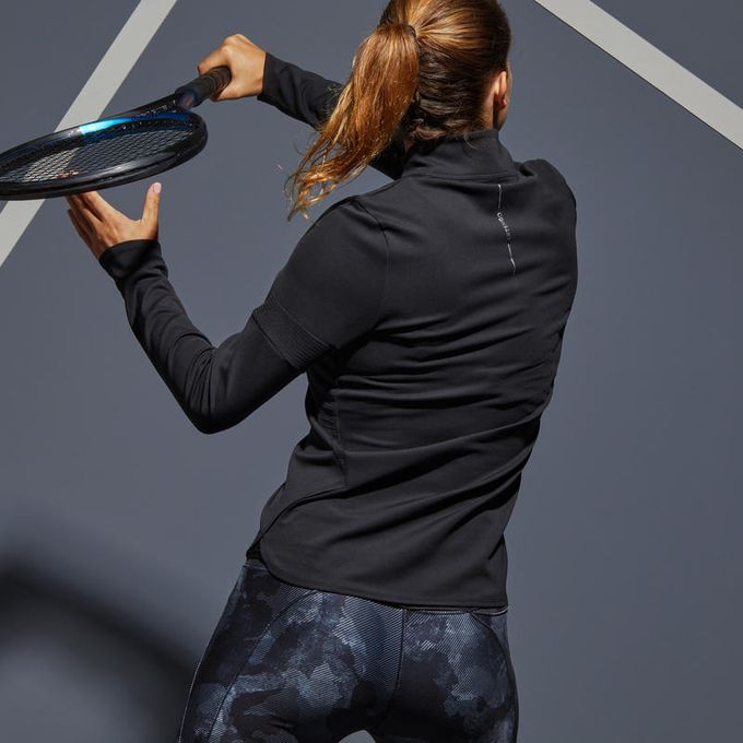 T-Shirt tennis manches longues thermique femme - TH 900 noir - Maroc, achat en ligne