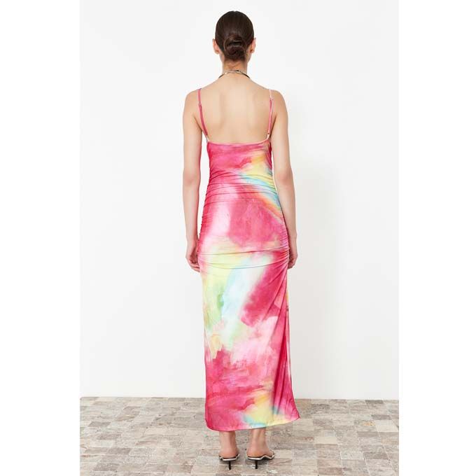 Fond De Robe Rose En Viscose - Bretelles Réglables, Fabrication Italie, Neuf Avec étiquettes (réf. TURF3681)