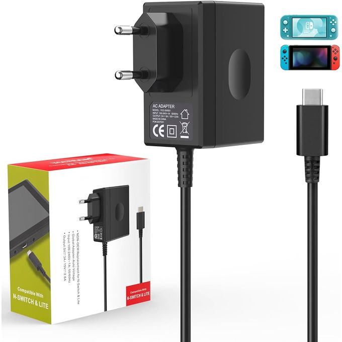 Chargeur pour Switch,Charge Rapide de l'adaptateur Secteur Type-C