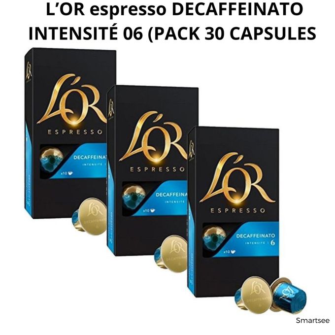 L'Or Espresso Nespresso L'OR CAPSULES DECAFFEINATO INTENSITÉ 06 (PACK 3x10  CAPSULES 30) - Prix pas cher