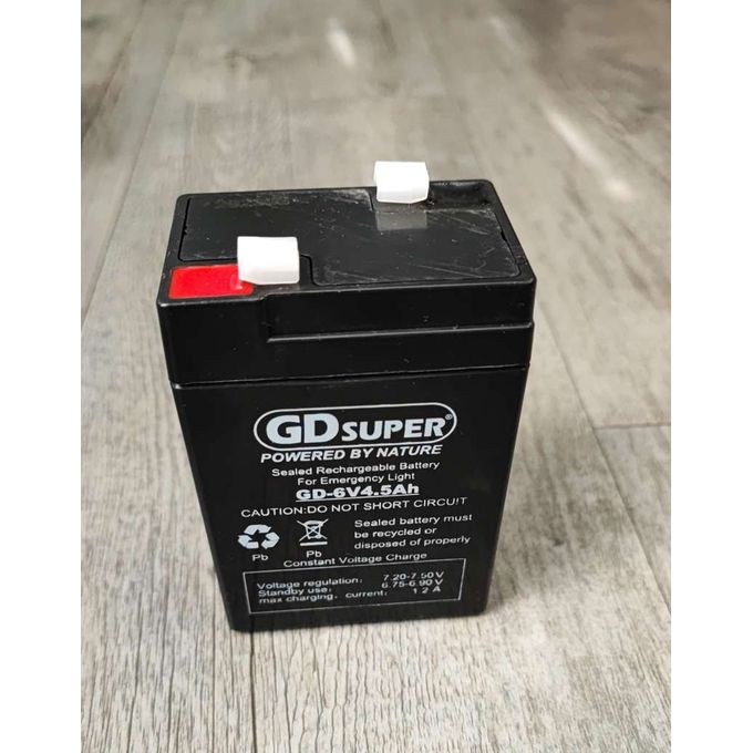 Generic Batterie Solaire Rechargeable GDSUPER 4,5 Ah 6 V - Prix pas cher