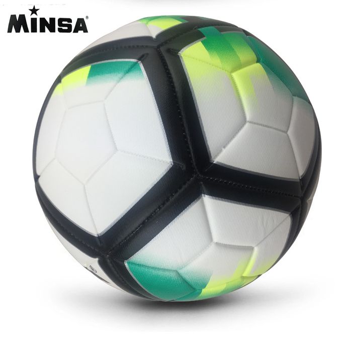 Minsa Ballon De Foot T5 + Pompe Cadeau - Blanc Noir