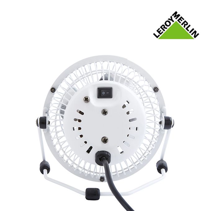 Mini Ventilateur De Table à Poser - LARA Noir - Ø 10cm - 15W - Brasseur à  Brancher Sur Prise