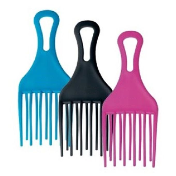 1 Pièces Afro comb,Peigne Afro Dents Larges en Plastique,Peigne cheveux  boucles,pour Styliser et Détacher Cheveux Enchevêtrés 