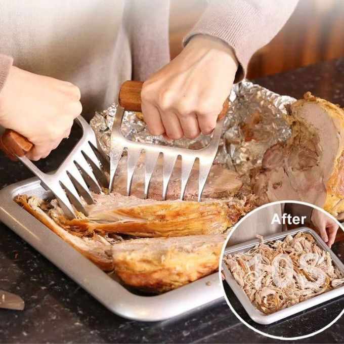 DUBENS Lot De 2 Griffes à Viande Pour Porc Effiloché - Fourchettes BBQ Ours Idéales Pour Barbecue Et Viande Délicate