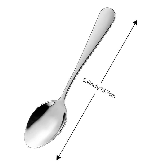 Set de 12 cuillères à café rondes - Cuillères à café - Acier inoxydable -  Cuillères à