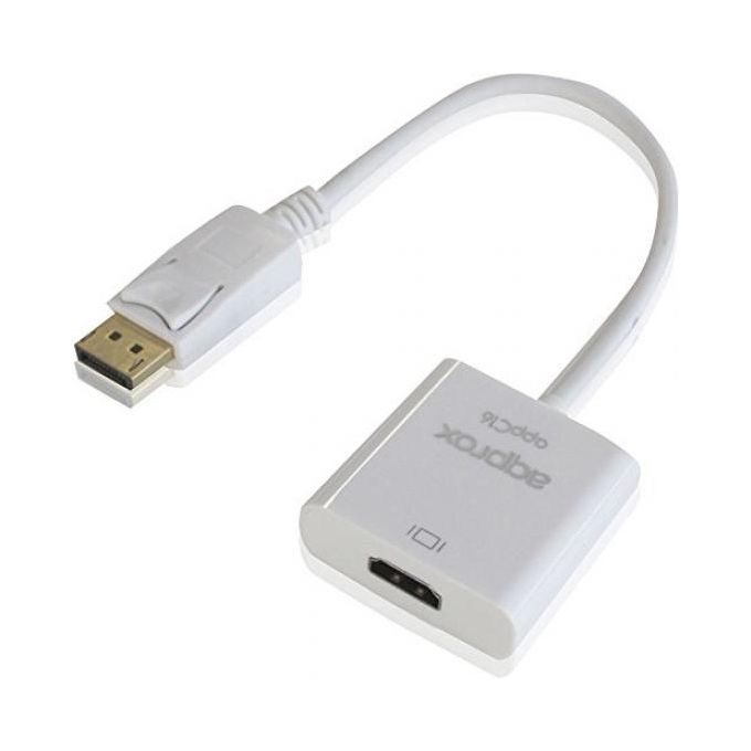 Generic Adaptateur DisplayPort Vers HDMI - Blanc - Prix pas cher