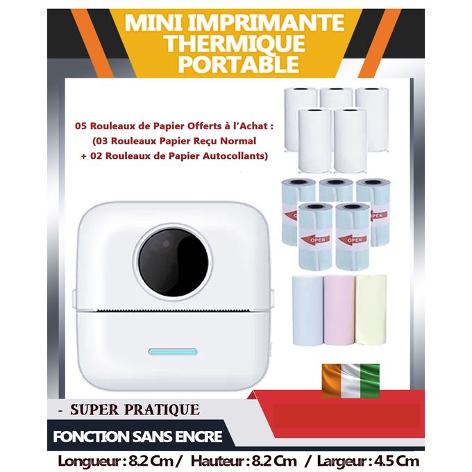 Generic Mini imprimante Portable autocollants thermiques papier