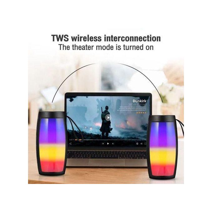 Mini Enceinte Bluetooth Favorever BL649 Avec Lampe LED - Couleur Or, Portable, 300g
