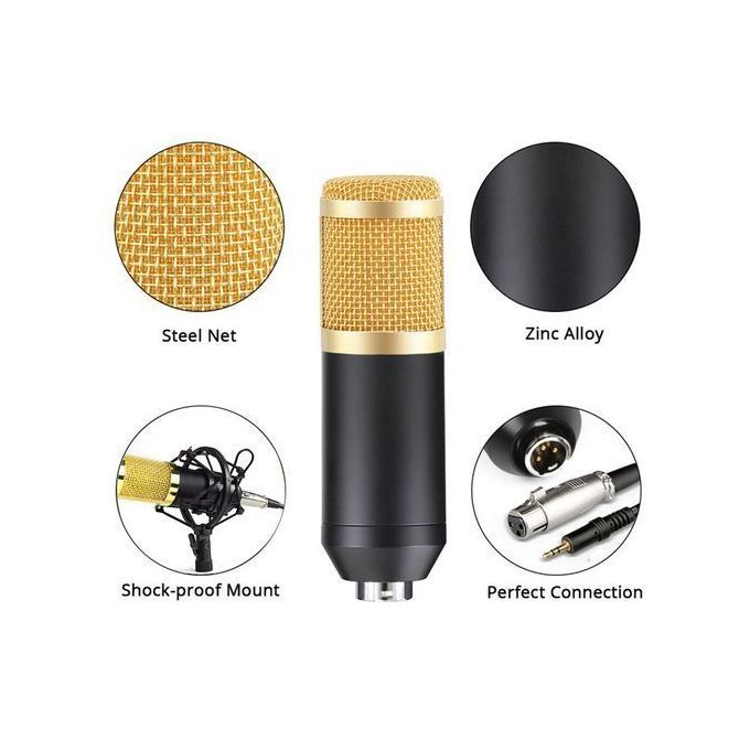 35€99 sur Kit d'enregistrement de Bouchon Mousse de Filtre de Bruit de  Support de Bras de microphone de Condensateur de Studio BM800 - Microphone  - Achat & prix