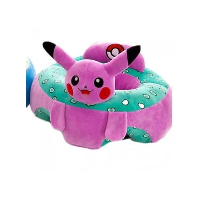 product_image_name-Generic-Pouf Assise Confortable Pour Bébé - Pikachu - Rose/Vert-1