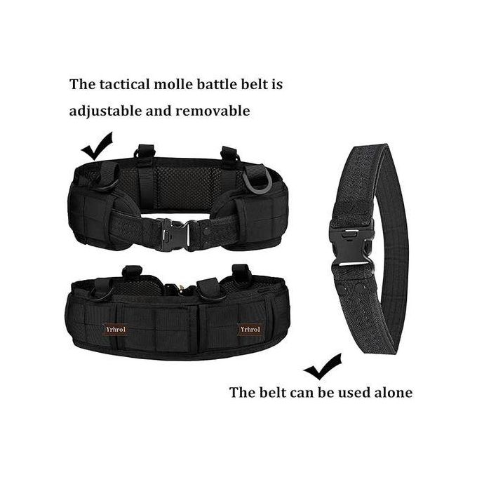 Ceinture Tactique Homme – Nylon Réglable – Boucle Alliage – Gun Belt – Taille M