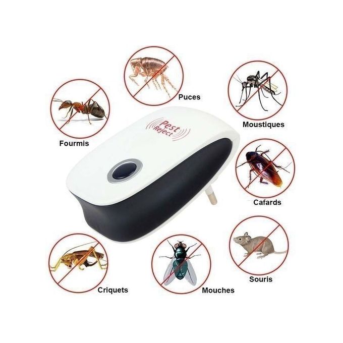 Répulsif Anti Insectes Et Anti Souris Ultrasonique Blanc