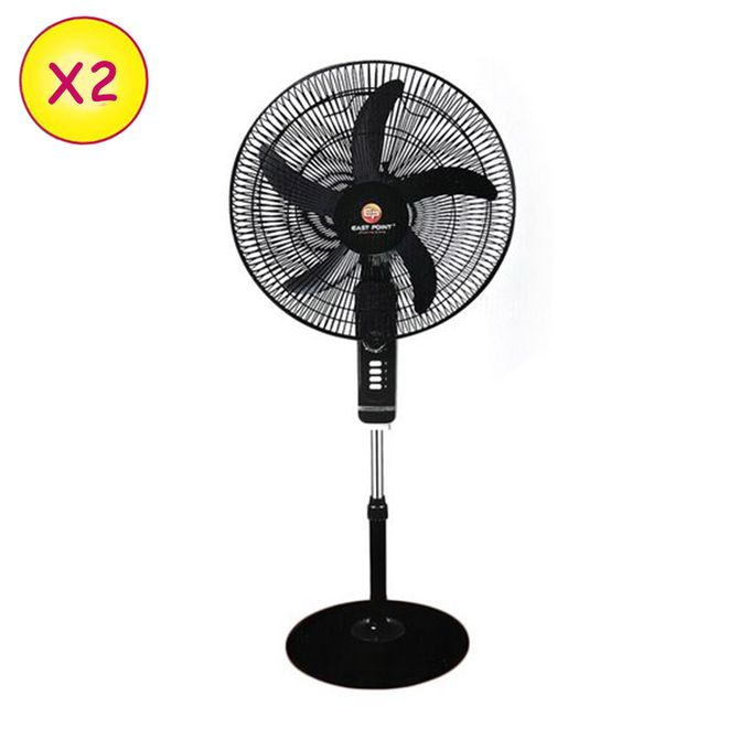 East Point Lot De 2 Ventilateurs Silencieux Sur Pied 18