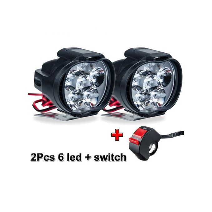 Acheter Projecteur de moto à LED double couleur, 2 pièces, phare LED très  brillant, véhicule électrique externe, projecteur de moto, lumière de  voiture modifiée