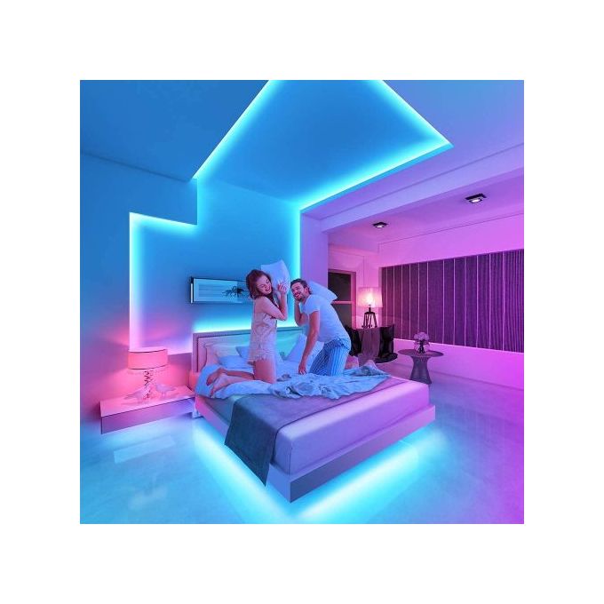 Generic Ruban LED Multicolore Avec Télécommande - TV - Cuisine