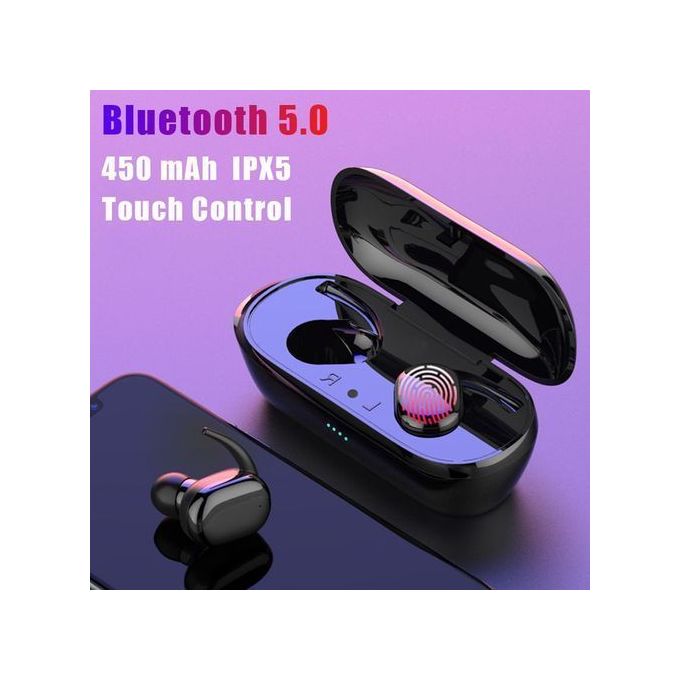 Generic Oreillette Bluetooth Stereo Écouteurs Bluetooth 5.1 - Noir