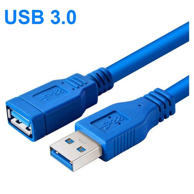 Rallonge USB Mâle Vers Femelle Blindé 5M - Bleu