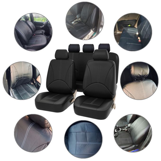 Generic 9 Pièces/ensemble Housse De Siège De Voiture Lavable, Respirante Et  Anti-poussière - Prix pas cher