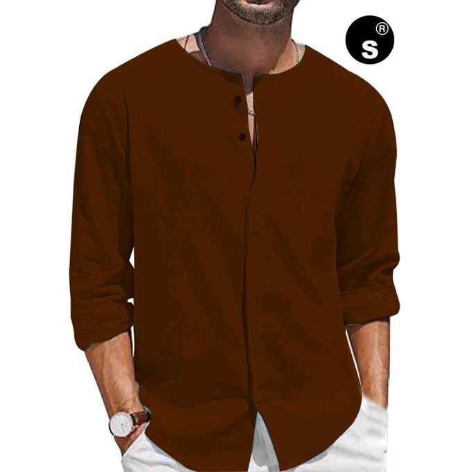 Chemise Equitheme EquiComfort Homme - Taille M - Marron - 97% Coton - NEUF étiquettes