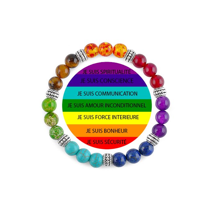 Fashion Bracelet Mixte Enp Pierre Naturelle De Lave Et Les 7 Chakras Prix Pas Cher Jumia Ci