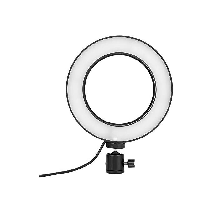 6''LED Lumière Anneau --Lefou,LED Ring Light Anneau Lumineux avec  Clip,Réglable LED Lumière