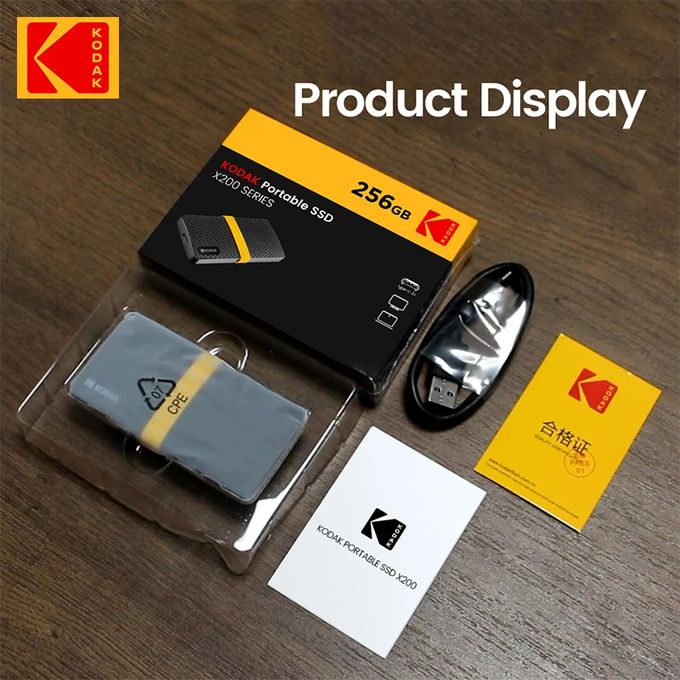 KODAK-Mini disque dur externe SSD portable, 256 Go, 512 Go, 1 To, 2 To,  haute