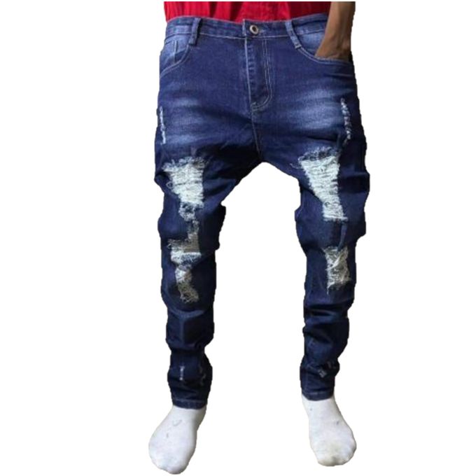 Jean déchiré sale homme pas cher