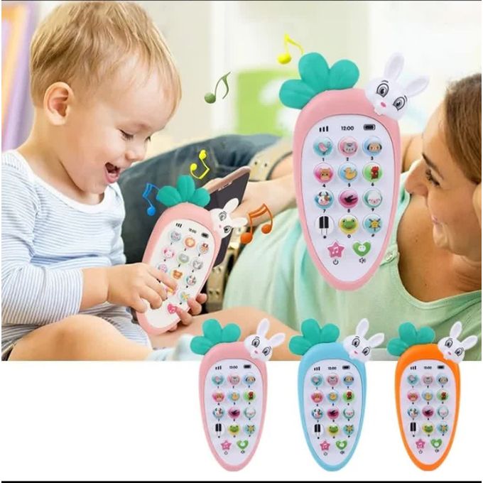 Enfants Bébé Téléphone Jouet Musique Apprentissage Anglais Éducatif  Téléphone Portable Mobile Bleu