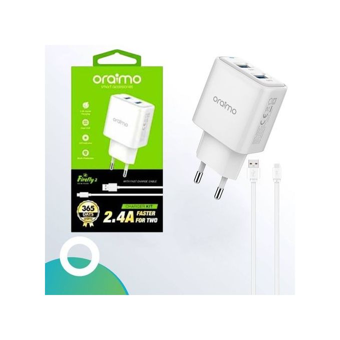 Oraimo Chargeur PUISSANT Ultra Rapide et Durable Type Android