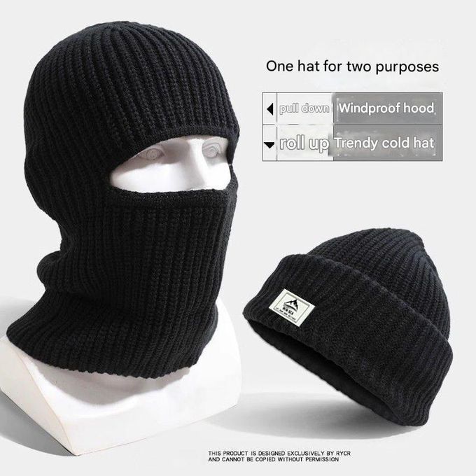 Bonnet Cagoule Isolant Hiver - Protection Visage Intégrée - Coupe-vent étanche - Pour Ski Et Outdoor
