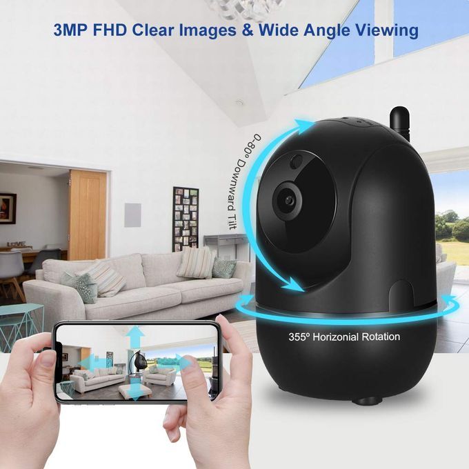 Generic Caméra de surveillance intérieure IP WiFi HD 1080p, dispositif de  sécurité sans fil, avec audio bidirectionnel, moniteur de suivi humain  automatique IR - Prix pas cher