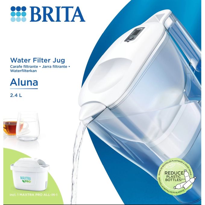 Carafe filtrante Aluna blanc 2,4l incl. 1x cartouche MAXTRA PRO