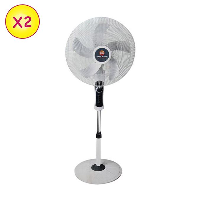 product_image_name-East Point-Lot De 2Ventilateurs Silencieux Sur Pied 18 " - SF4618HB - Blanc-1