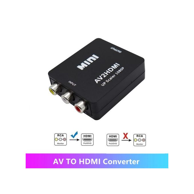 Generic Adaptateur Av Rca Vers Hdmi - Prix pas cher