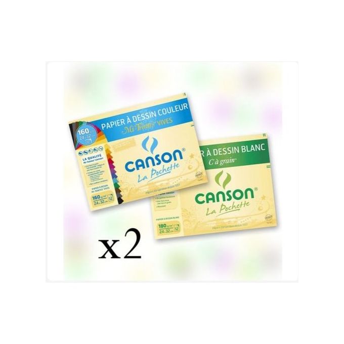 Generic 2 Paquet De Papier Canson Couleur Et Blanc Prix pas cher