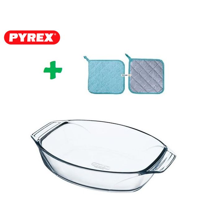 Plat de Four Pyrex Classic Ovale 30 x 21 x 7 cm Transparent verre (4 Unités)