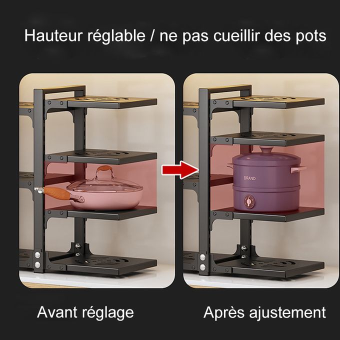 Etagère Rangement de cuisine en acier inoxydable – 5 niveaux - Ivoirshop -  Site de vente en ligne en Côte d'ivoire