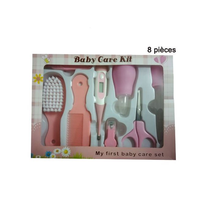 Baby Care Kit De Soin Pour Bebe Ciseaux Brosse Thermometre Coupe Ongle Etc Rose Prix Pas Cher Jumia Ci