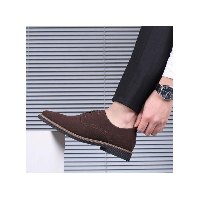chaussure marron daim