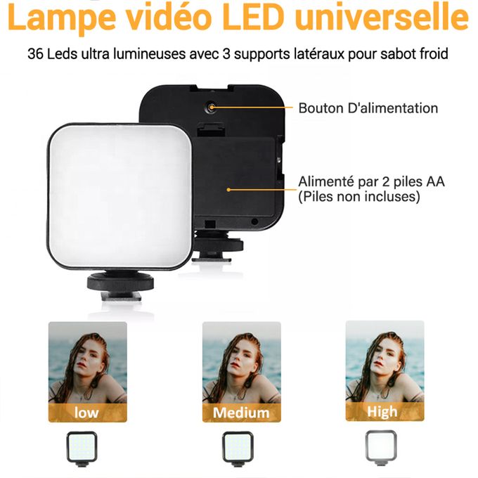 Generic Support De Téléphone Trépied Avec Clip & Kit Microphone & Lumière  LED - Prix pas cher