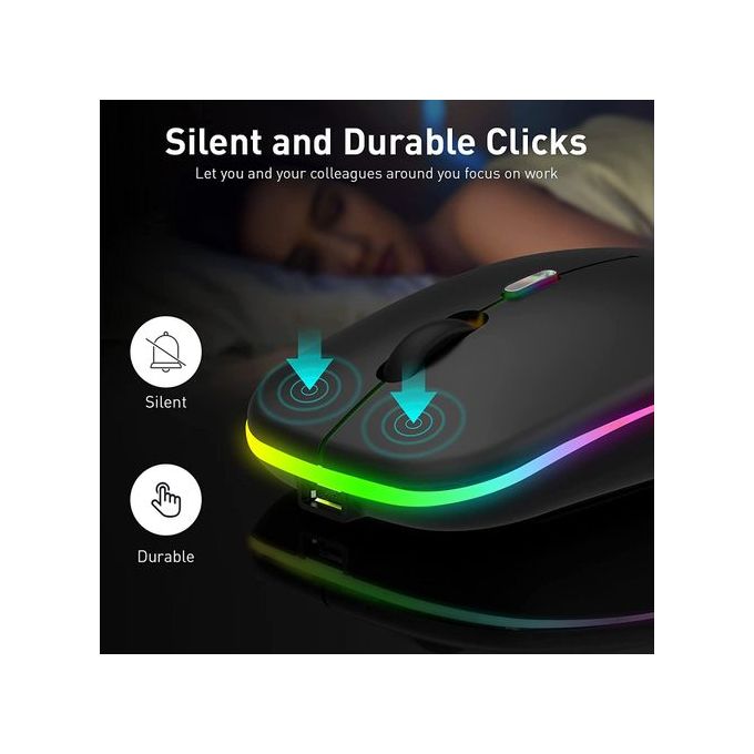 Gedourain Souris Stylo Portable, tête Tactile silencieuse et Sensible,  Souris Stylo sans Fil Bluetooth 2,4 g Double Mode Lumineux pour Ordinateur