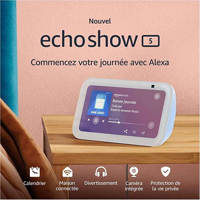 Echo Show 5 (3e Génération) - Écran Tactile Connecté Compact Avec  Alexa Pour Le Contrôle De Votre Maison Connectée Et Bien Plus - Prix pas  cher